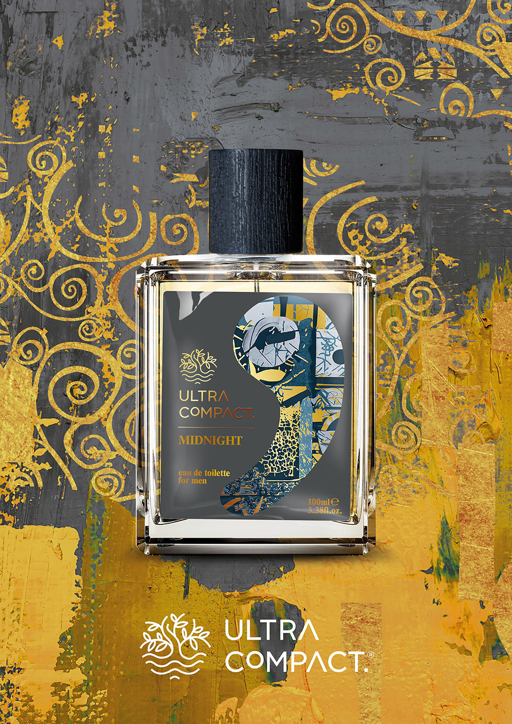 perfume Fragrance beauty brand identity male female floral Klimt collage artwork