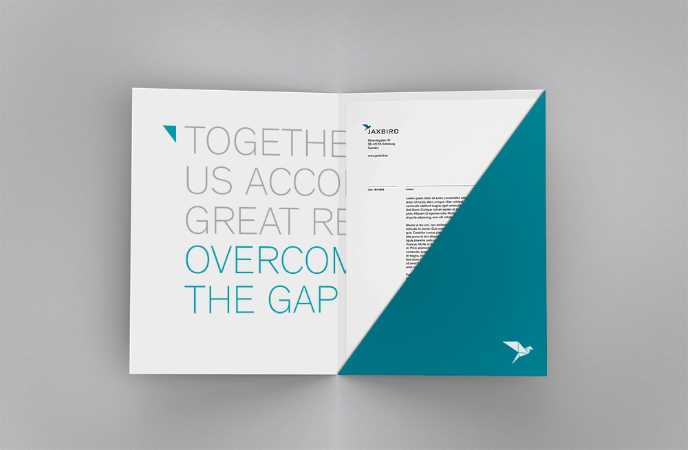 corporate identity Consulting company origami  minimal clean brochure design