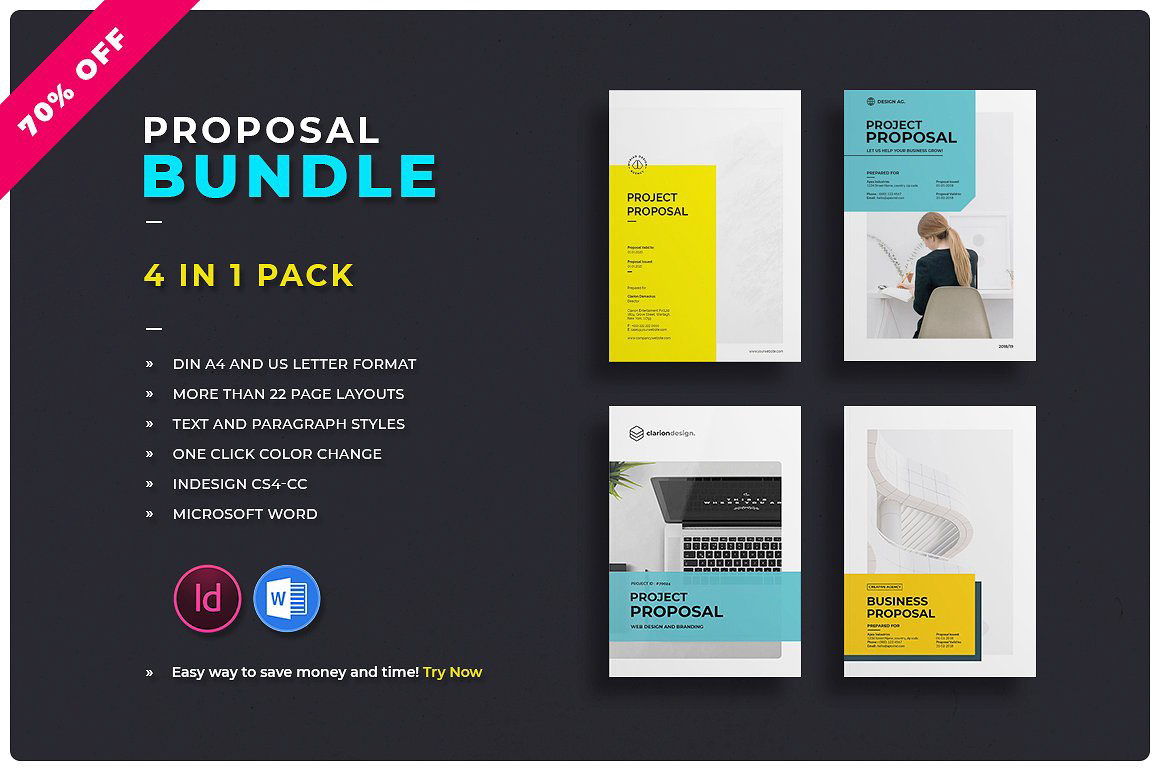 Proposal Bundle on Behance With Microsoft Word Project Proposal Template