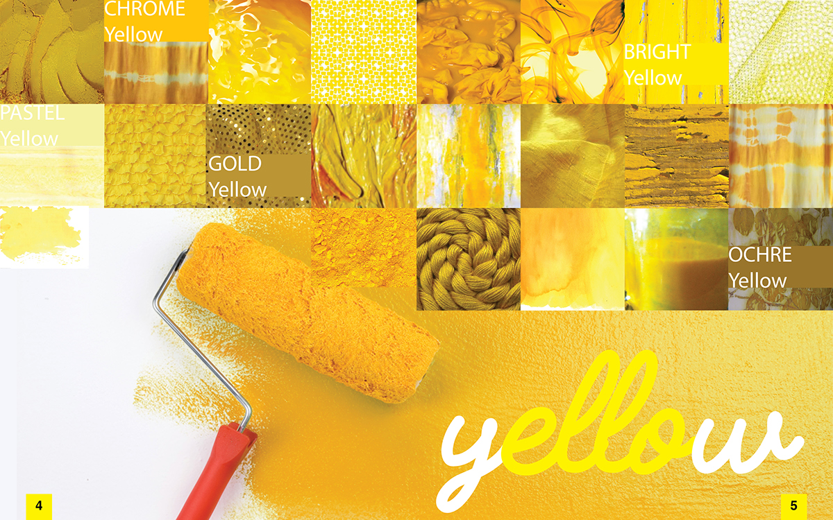 color yellow Color Study Color research color attributes color psychology color philosophy Layout Design graphic design  yellow color