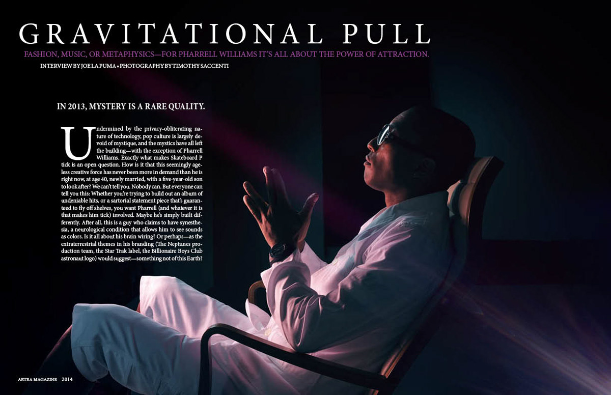 Pharrell comples magazine spread article design creative art Space  madethis jcole dreamville tourstories