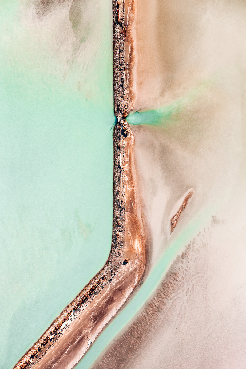 Aerial drone Salt ponds lake abstract painting   vibrant Colourful  adobeawards