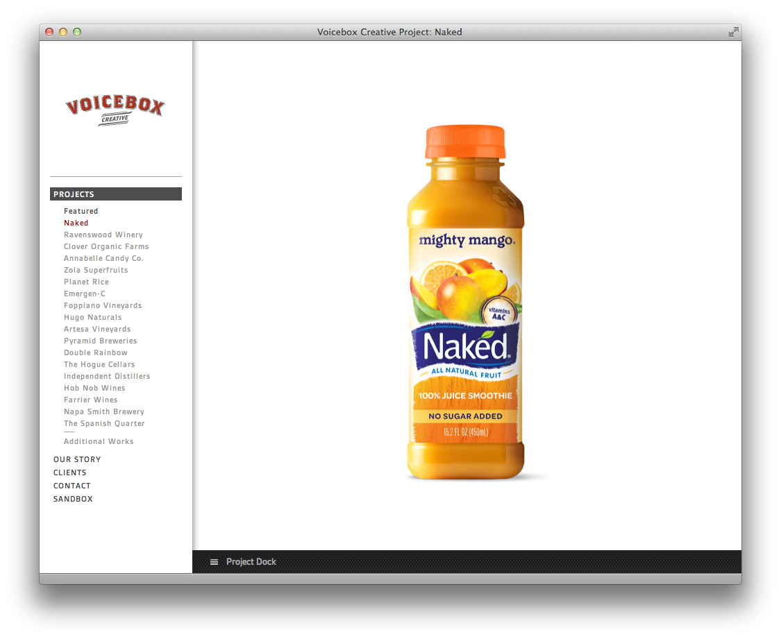 White grid Voicebox Creative pattern naked juice Packaging portfolio agency