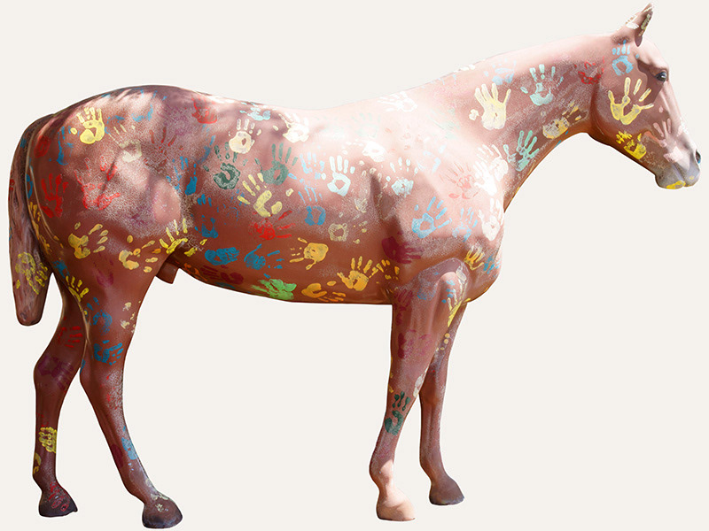 horse horses sculpture paint design colorful colors graphic statue animals equine decorated art Artistry caricature  