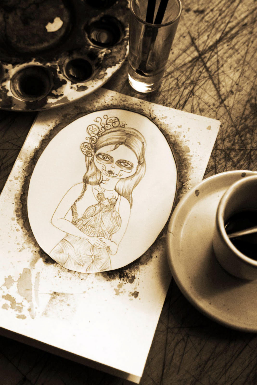 chocolate  coffee  Tequila   dead day of ilustracion  muerte   girls  chicas  wedding  monja  Noon