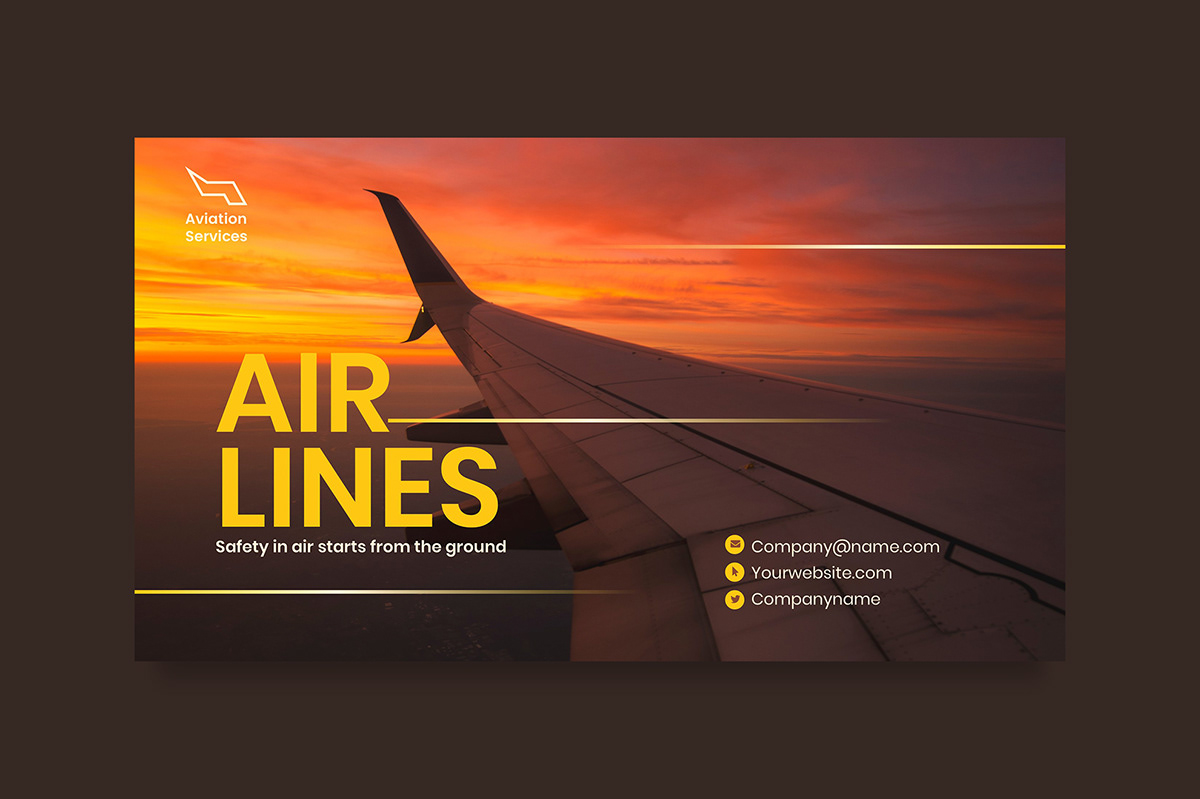 Airlines Aviation PowerPoint Presentation Template on Behance