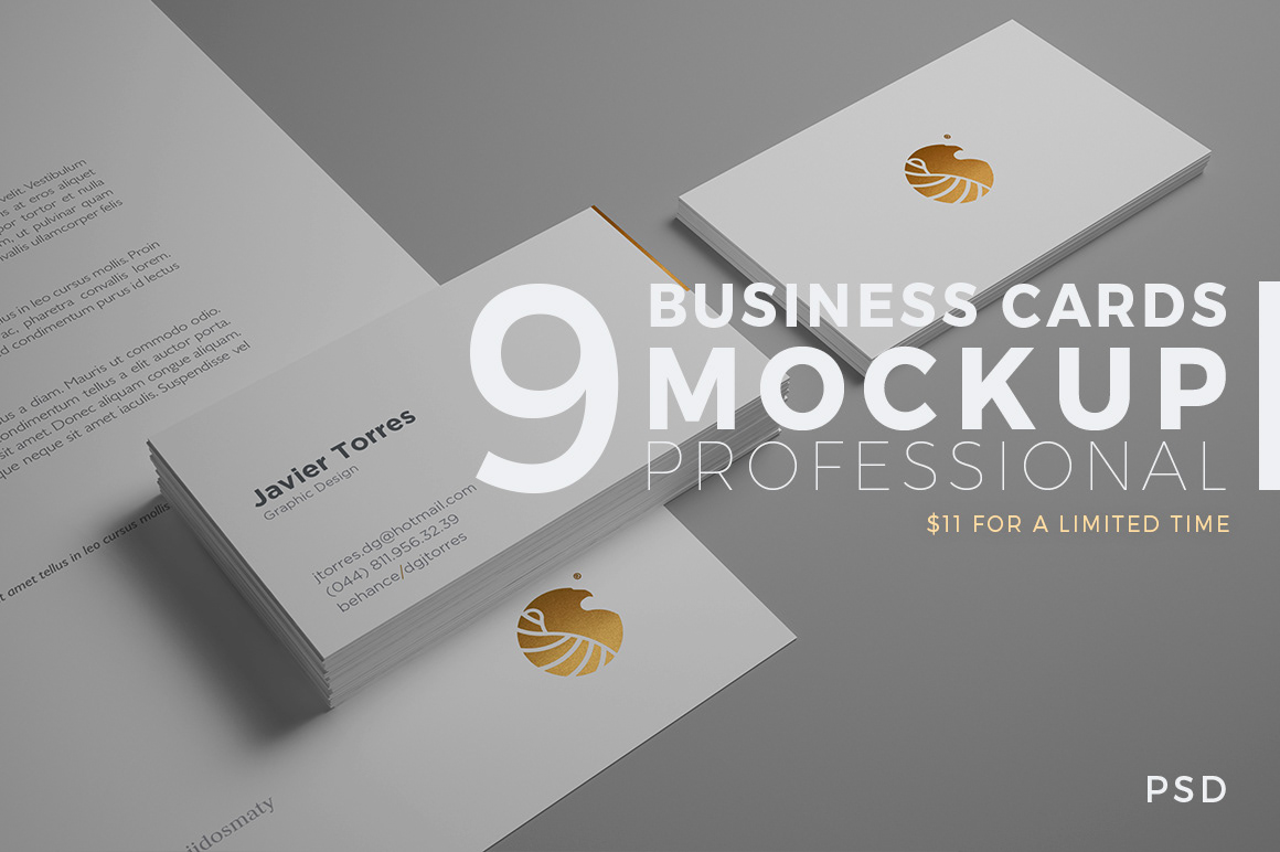 9 Business Card Mockup Professional On Behance