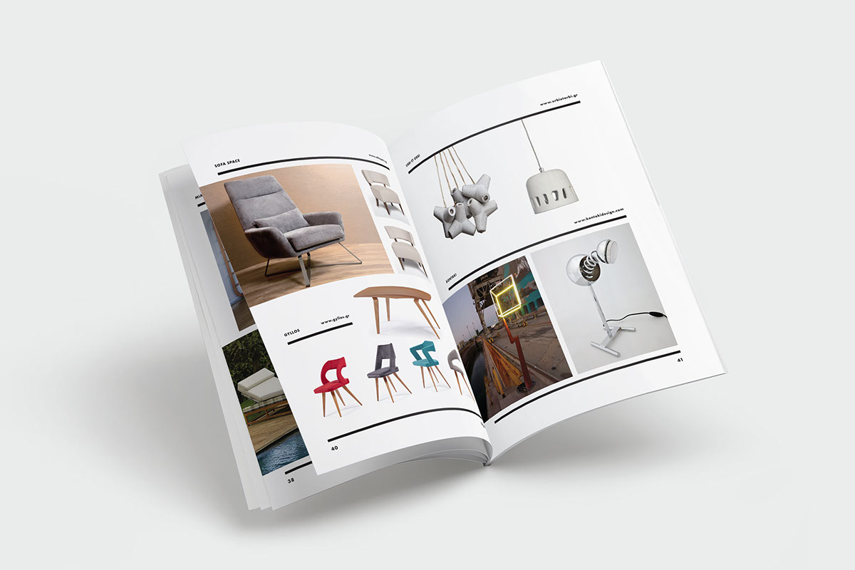 Adobe Portfolio magazine Layout graphic cursordesign brochure art Interior Exhibition  page minimal furniture creative issue design publication