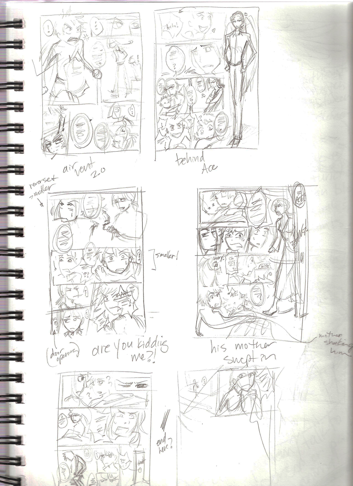 aspectors manga comics Graphic Novel TWINE sketches