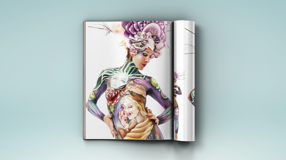 catalog Photography  Pubblication body painting second skin graphic art