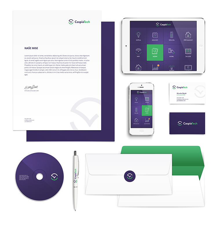 CaspiaTech home decentralised corporate purple green Caspia Smart