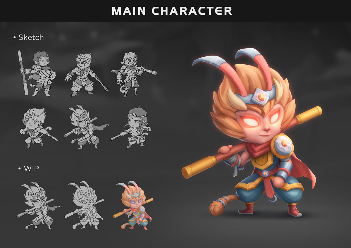 concept character journey to the west Monkey king Wukong