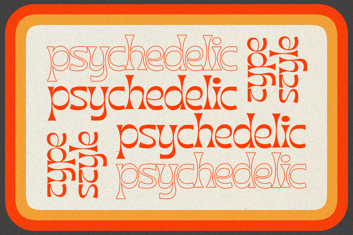 Display Logo Design Logotype modern ornamental psychedelic Typeface typography   Unique Font  vintage