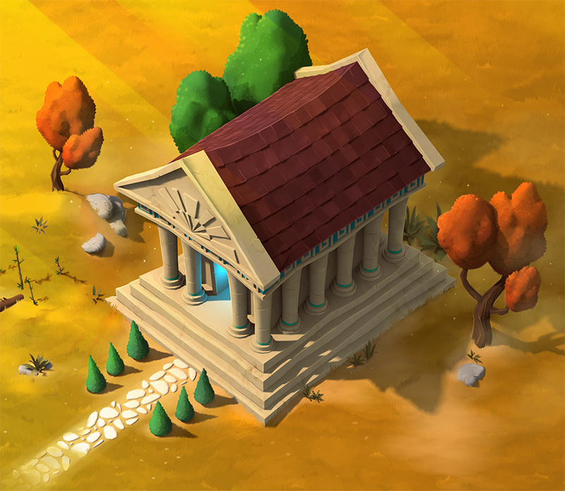 Isometric medieval buildings house fantasy Game Art top-down fairy tale adventure rts rpg