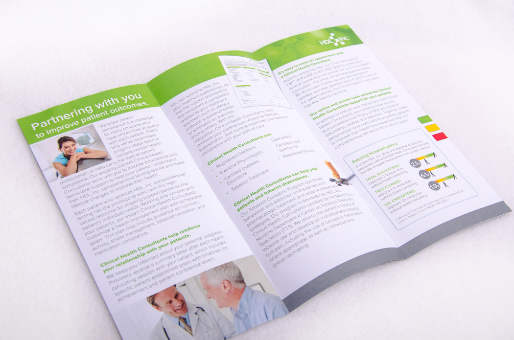 Adobe Portfolio Health brochure tri-fold print