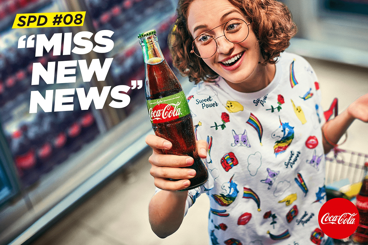 advertisement characters Coca Cola coke drink lifestyle Supermarket