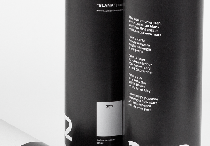 calendar poster blank minimal creative Antonis Makriyannis Design athens Greece White black bw