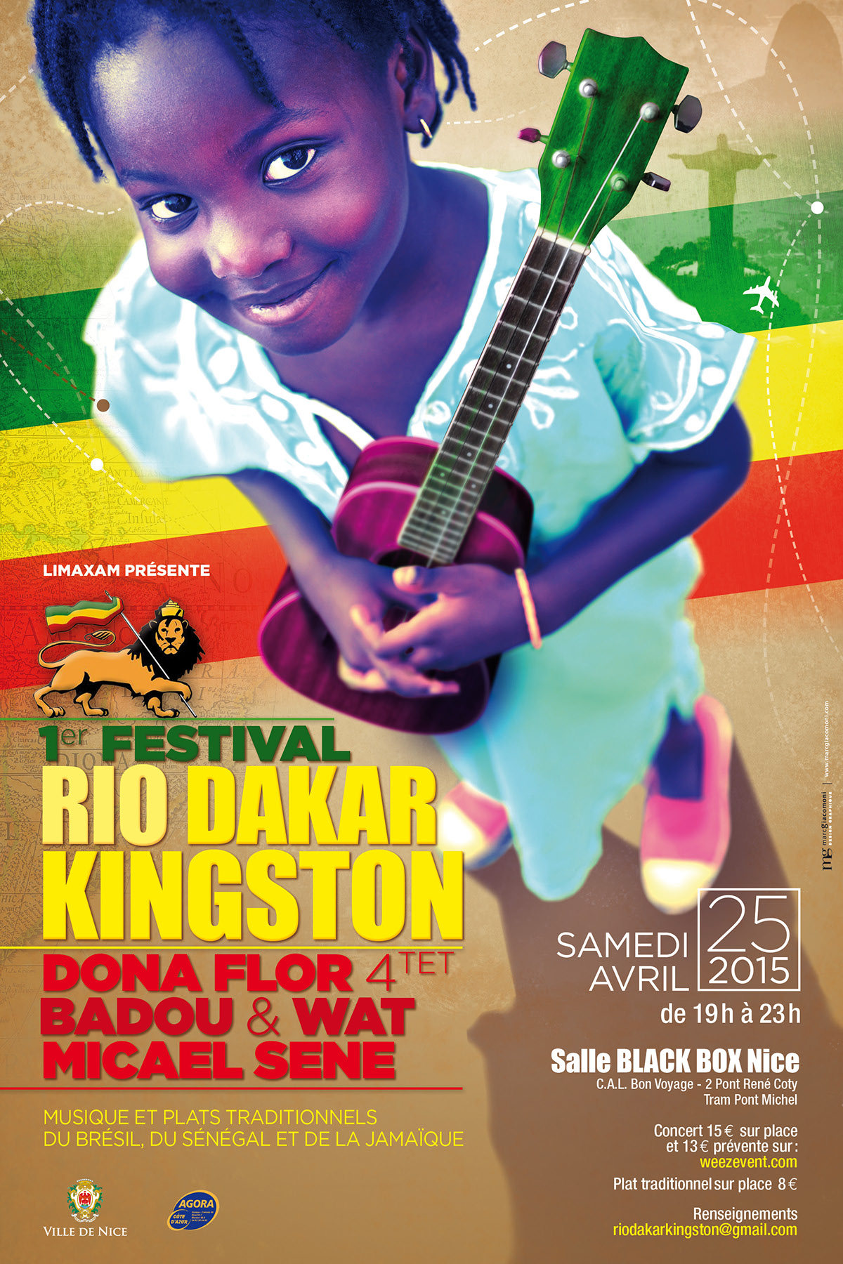 1er Festival Rio Dakar Kingston Badou Mandiang affiche concert reggae musique africaine afrique Culture africaine Métissage mieux-vivre ensemble