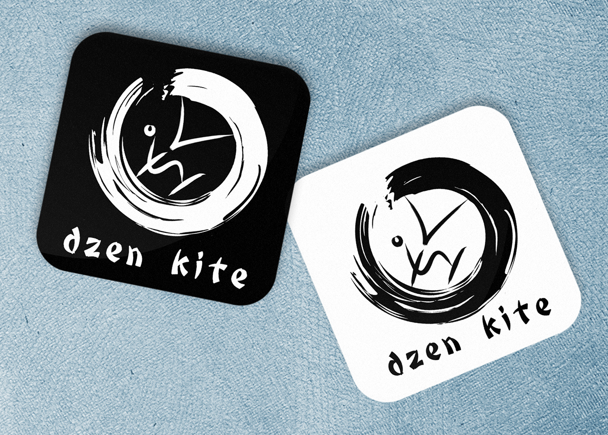 Kite kiteschool zen logo logodesign Logotype wind wave kiteinstructor