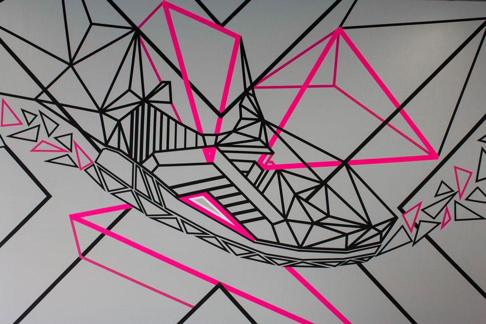 Adobe Portfolio tape art Tapeart tape over tape mapping video mapping urban art streetart visuals shoe tape artist lines tape adidas