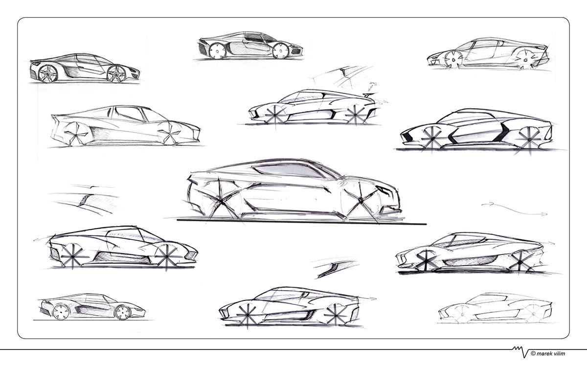 Adobe Portfolio sketches gt car ride enjoy speed luxury Rouads Travel
