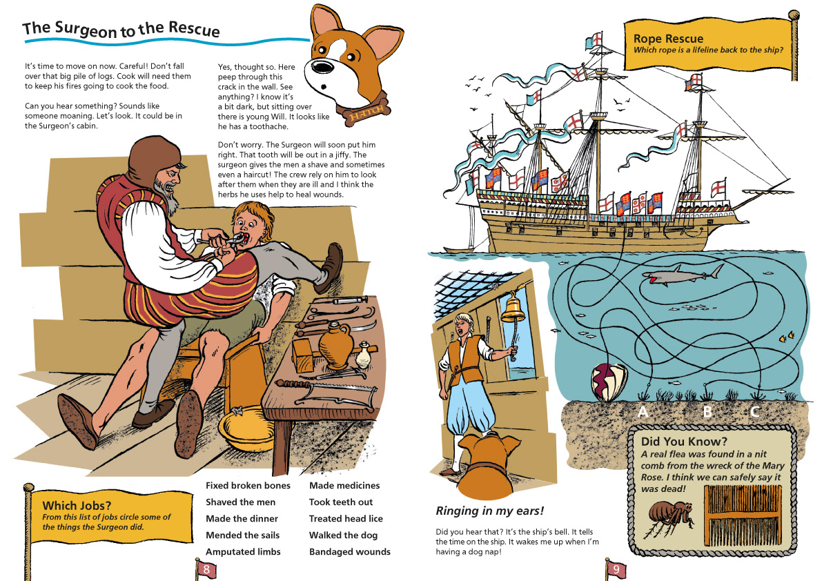 activity book Children's Books mary rose the tudors Henry VIII history book Education learning Mary Rose Museum portsmouth ships galleons warships historic dockyard