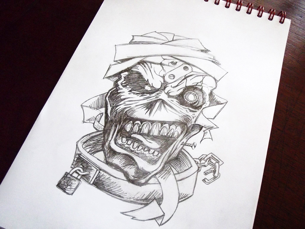 Iron Maiden zombie ZombieNation Eddie skull