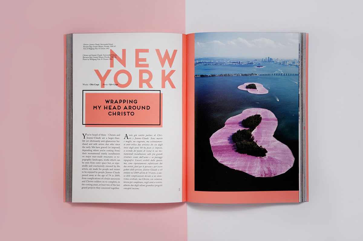 art magazine print color veramunro interview pink fonts black frontage Caslon architectures museum