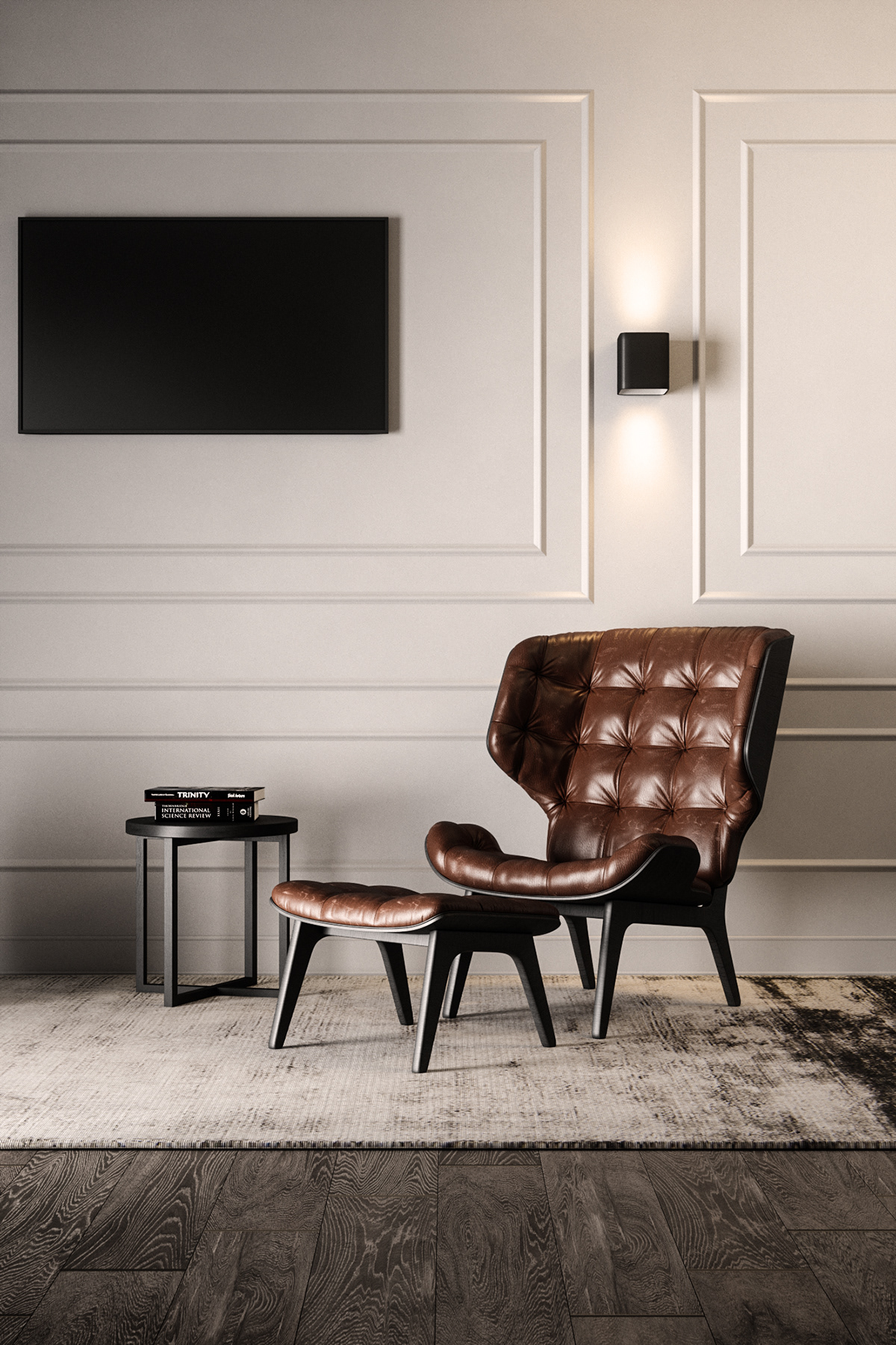 FStorm Render 3dsmax archviz furniture armchair leather chair composition visualization
