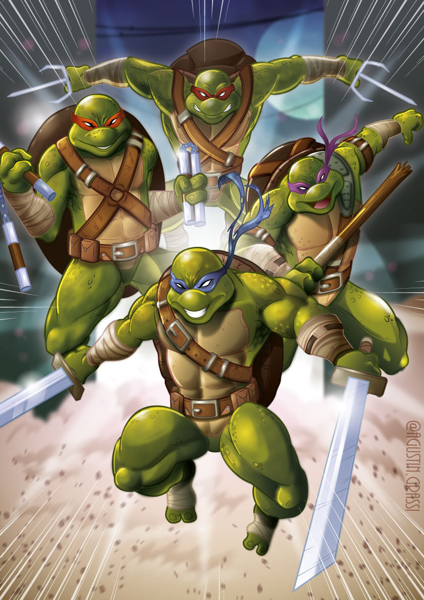 agustingrassi fanart jagrassi mutant ninja Turtle vector