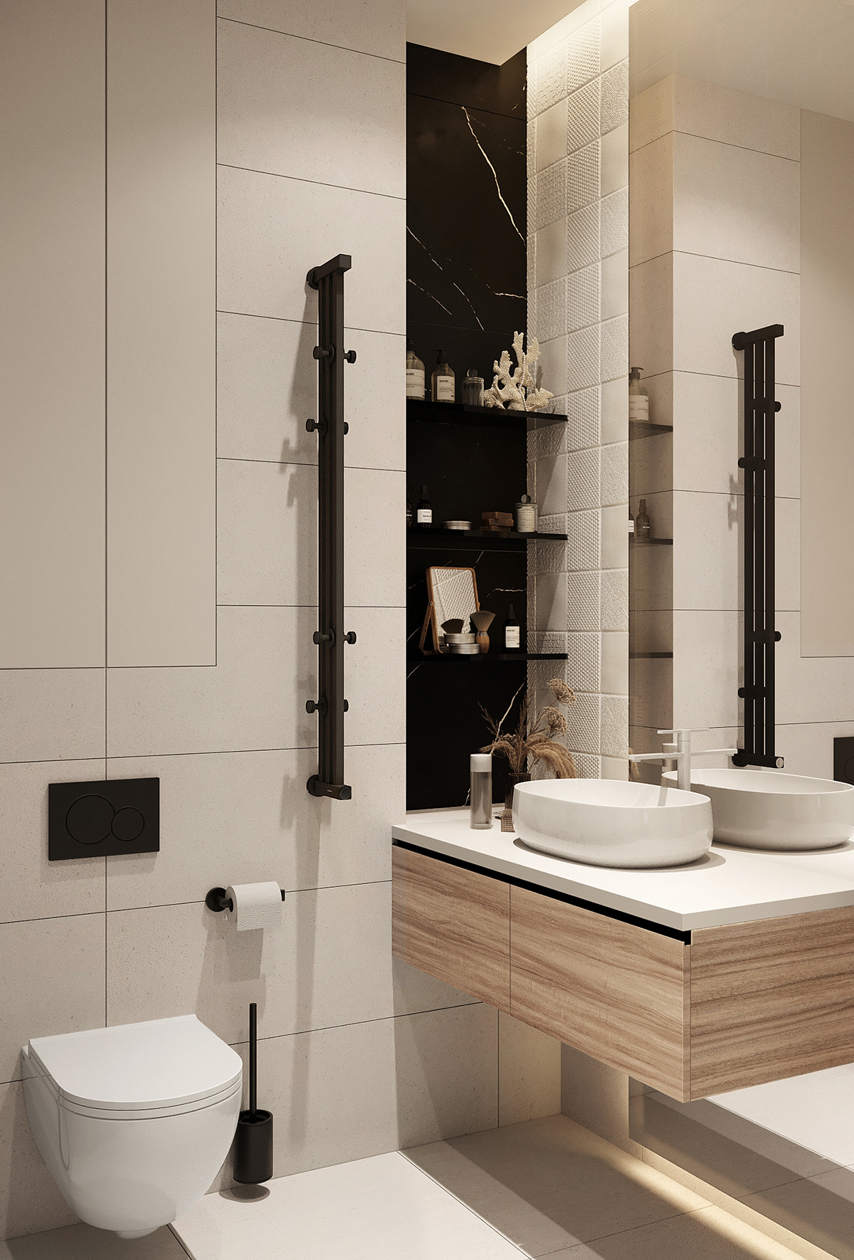 architecture bathroom interior design  Render visualization