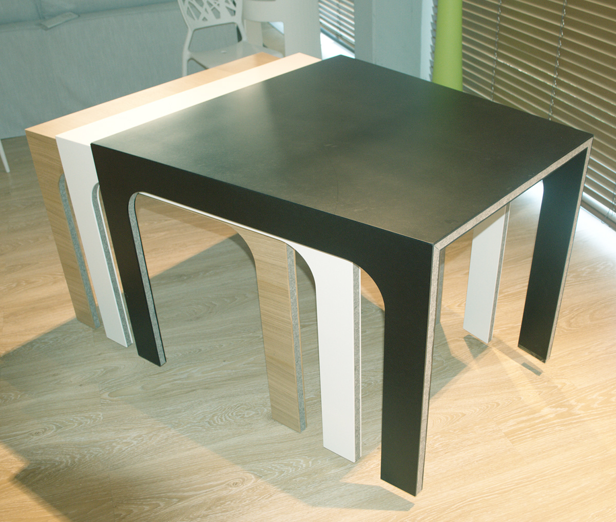 katana modular table design furniture oil yoann henry yvon giacomo sicuro Gas goring&straja wood
