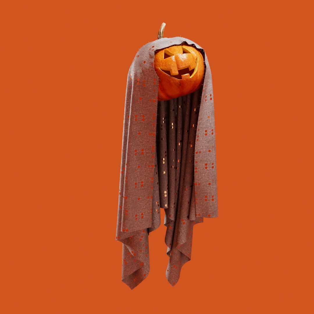 cloth ghost pumpkin spooky Digital Art  Halloween