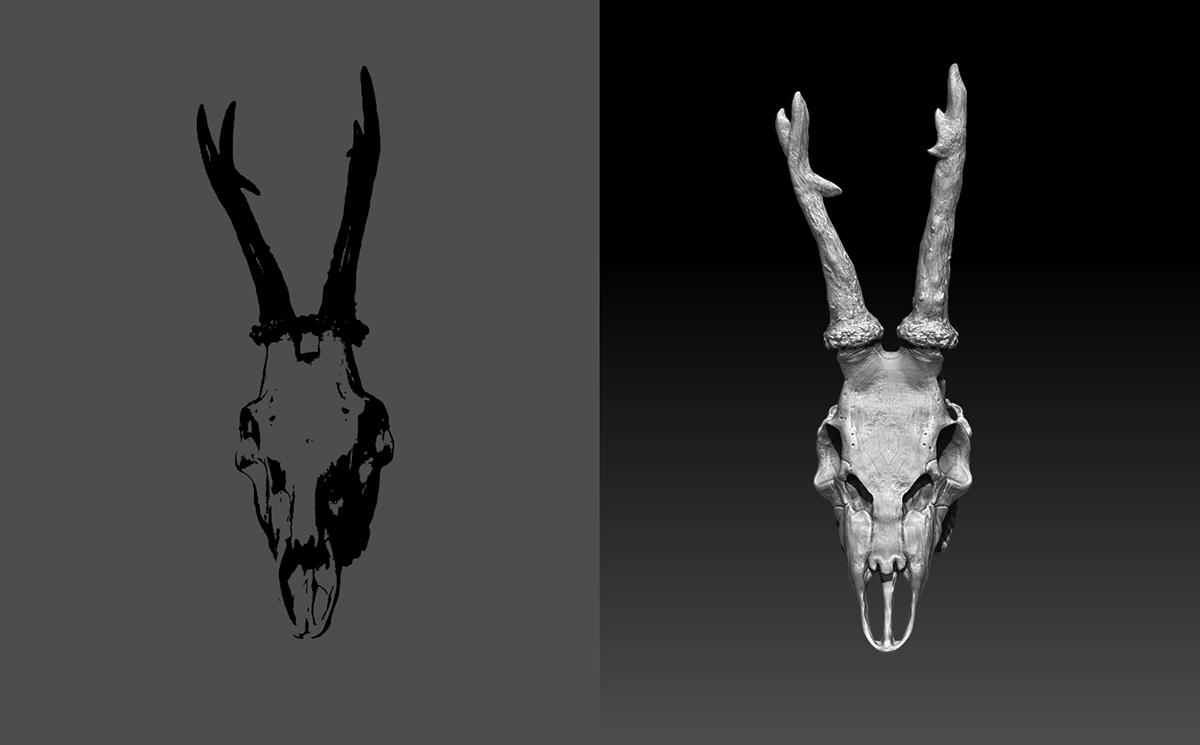 Bamb is Dead deer skull Hunting 3D