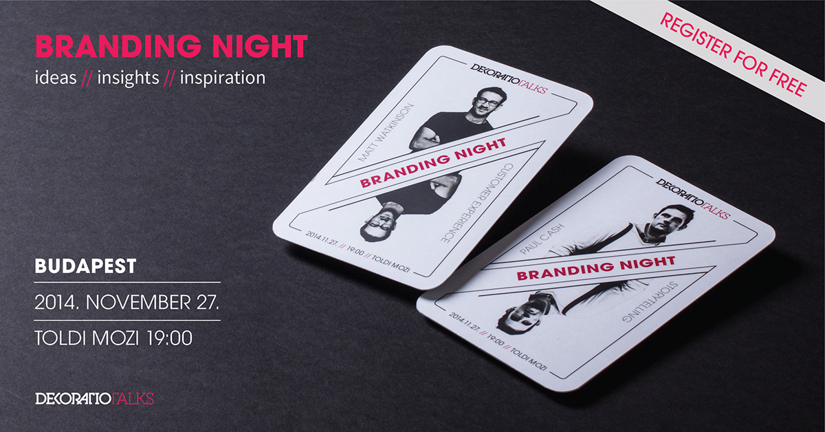 dekoratio Event Hub night Branding Night Paul Cash Matt Watkinson card aces