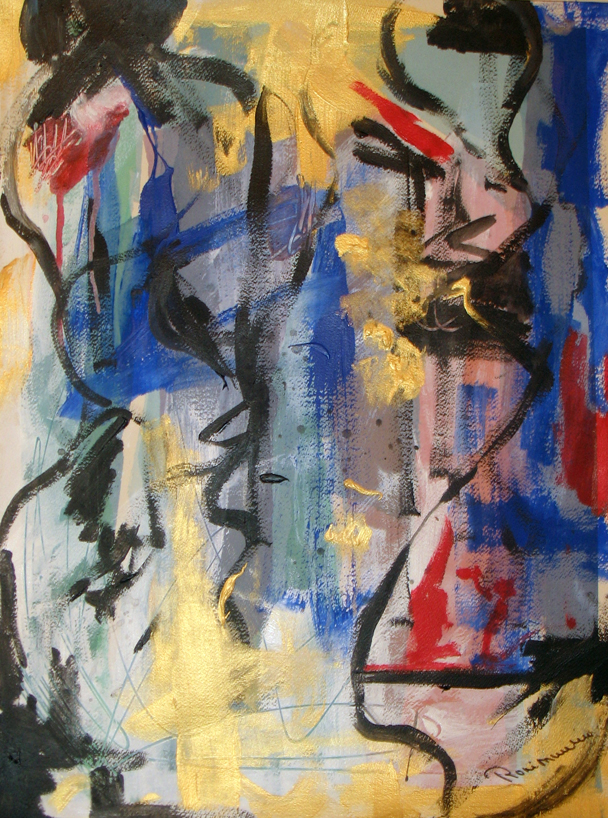 Linkedin Website mixed media paper dripping figures abstract Modernart art expressive Arylic paint