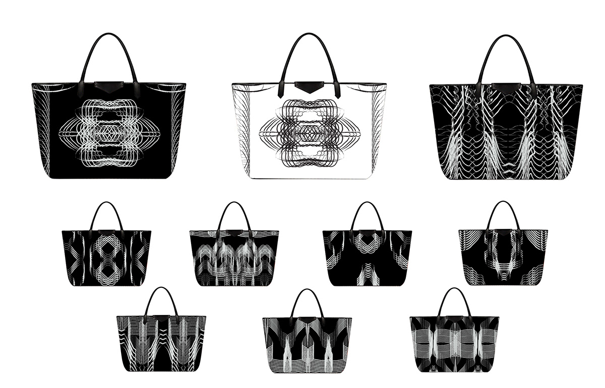Textiles digital print pattern bag design