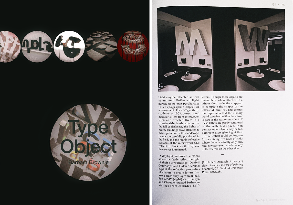Adobe Portfolio mirrored mirrors mirror Experimental Typography installation 3D Type bathroom