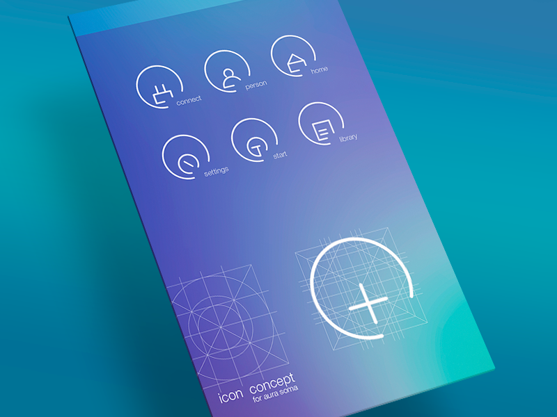 Icon concept Aura Soma application design iphone ios