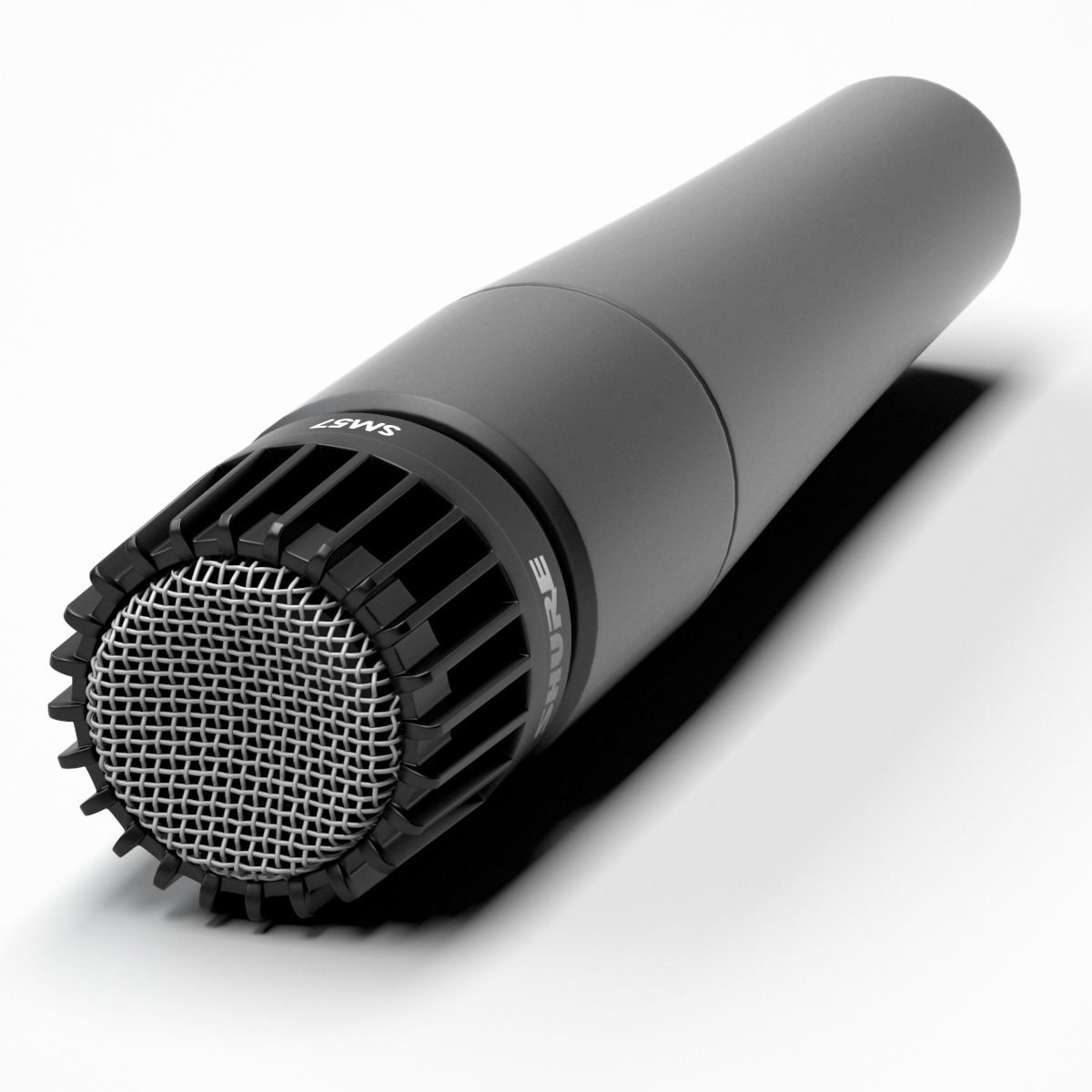 microphone 3D model 3ds max Dynamic recording Render Shure sm57 studio V-ray vocal voice