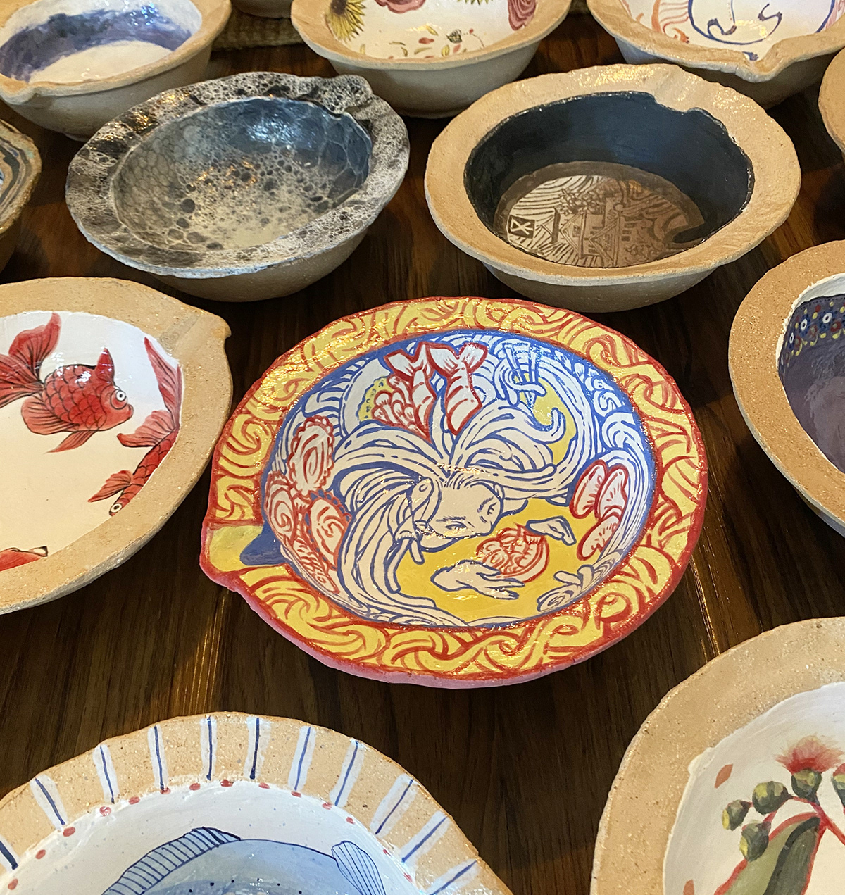 bowl ceramic ceramics  clay glaze ILLUSTRATION  paint Pottery