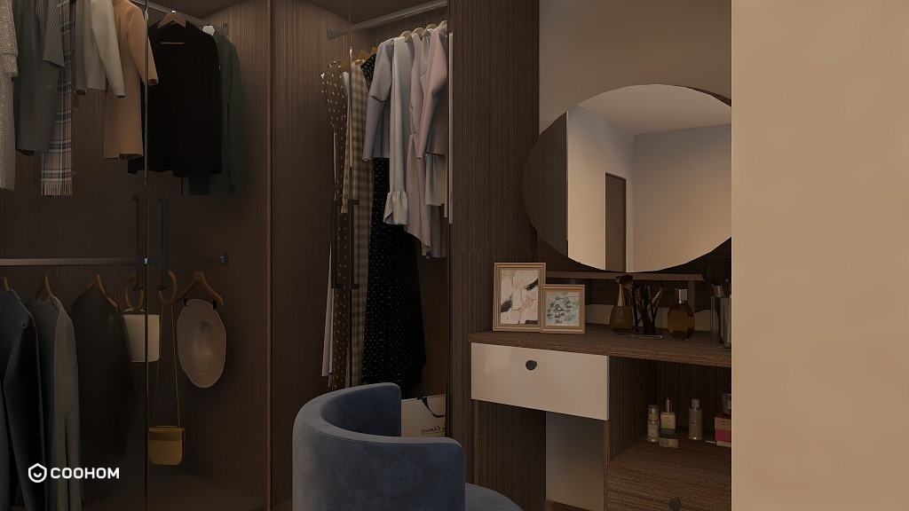 3D architecture visualization modern interior design  coohom minimalist wood furniture scandanavian