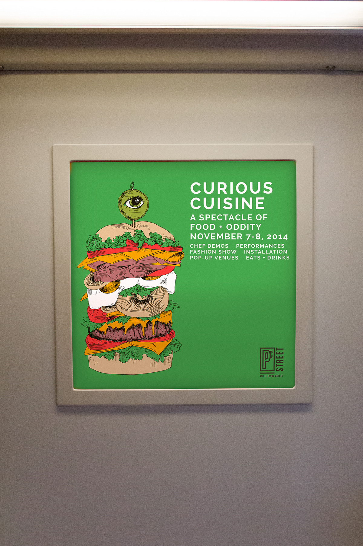 Food  food art food illustration advertisement washington dc large scale Poster Design quirky Playful Vector Illustration