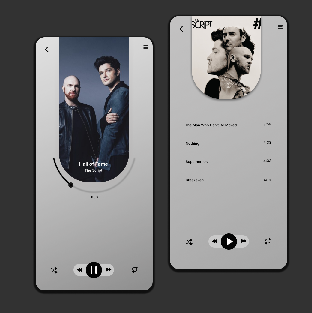 musicplayerapp UI/UX Figma app design