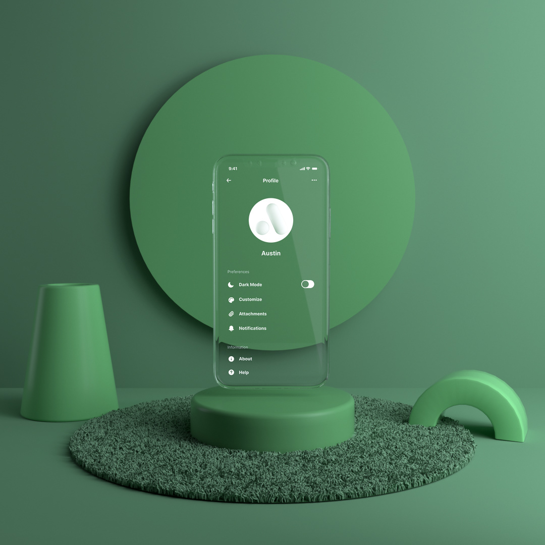 3dart artwork iphone minimal Mockup scene simplescene UI 3D dimension