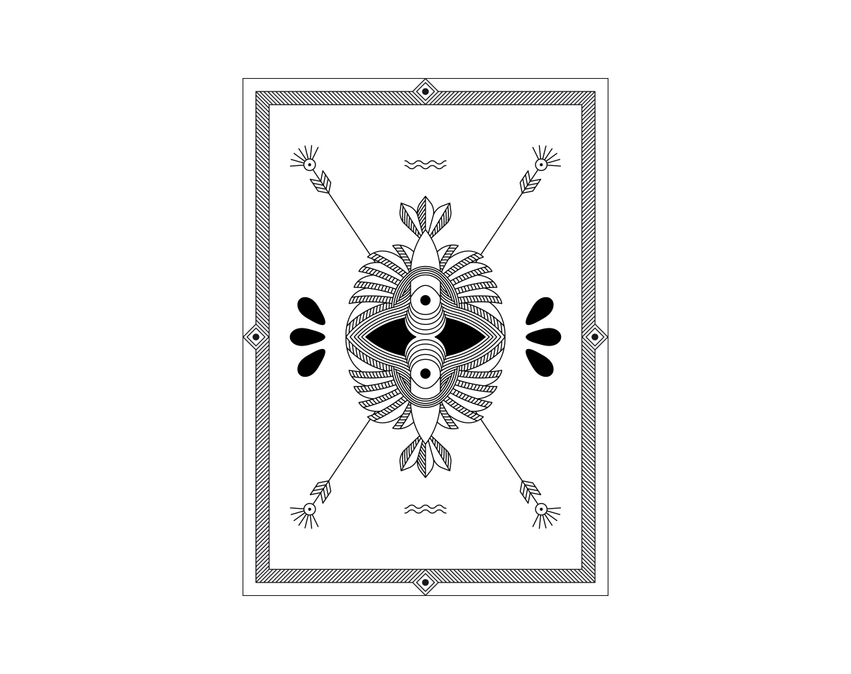 vector ilustracion madrid bird symmetry simetria ILLUSTRATION 