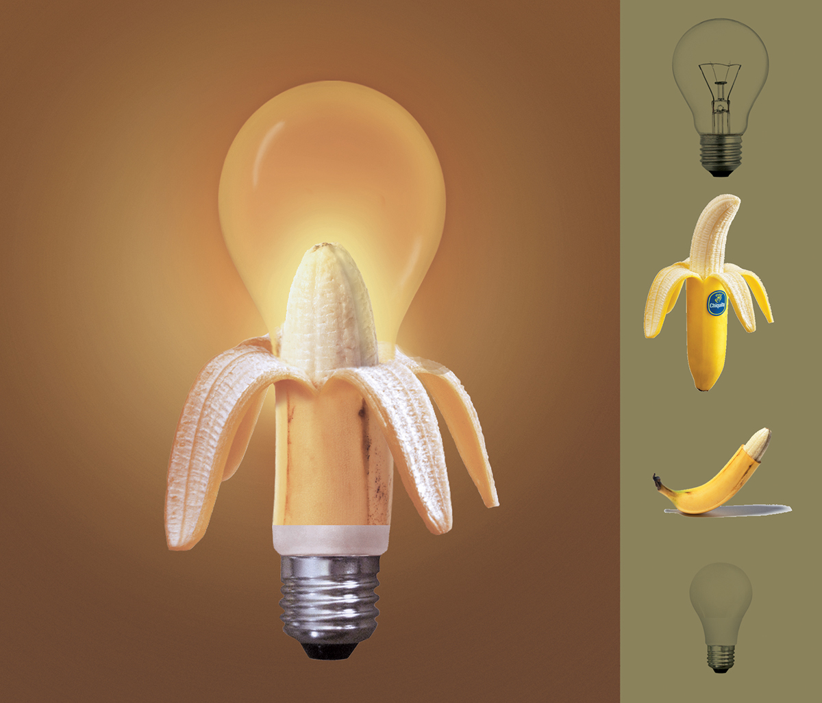 manipulation photoshop banana bulb idea