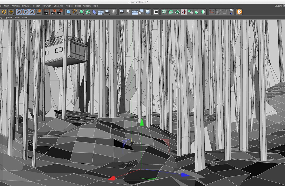 treehotel Treehouse Render 3D 3D illustration commission cinema 4d c4d Landscape woods