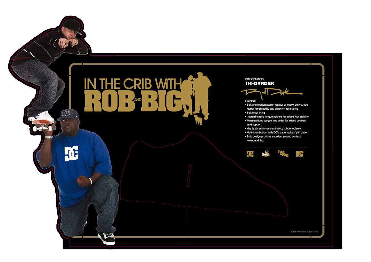 dc shoes dc Rob & Big Mtv skateboarding Promotion Retail pos atl Btl Mat Hayward