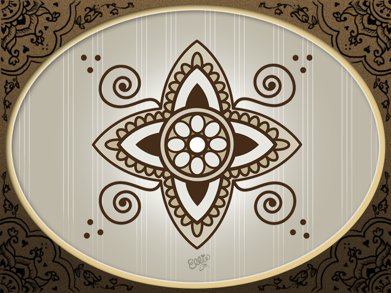 ornamental  ornamentation embellishment Mandala symmetric henna mehndi mehandi